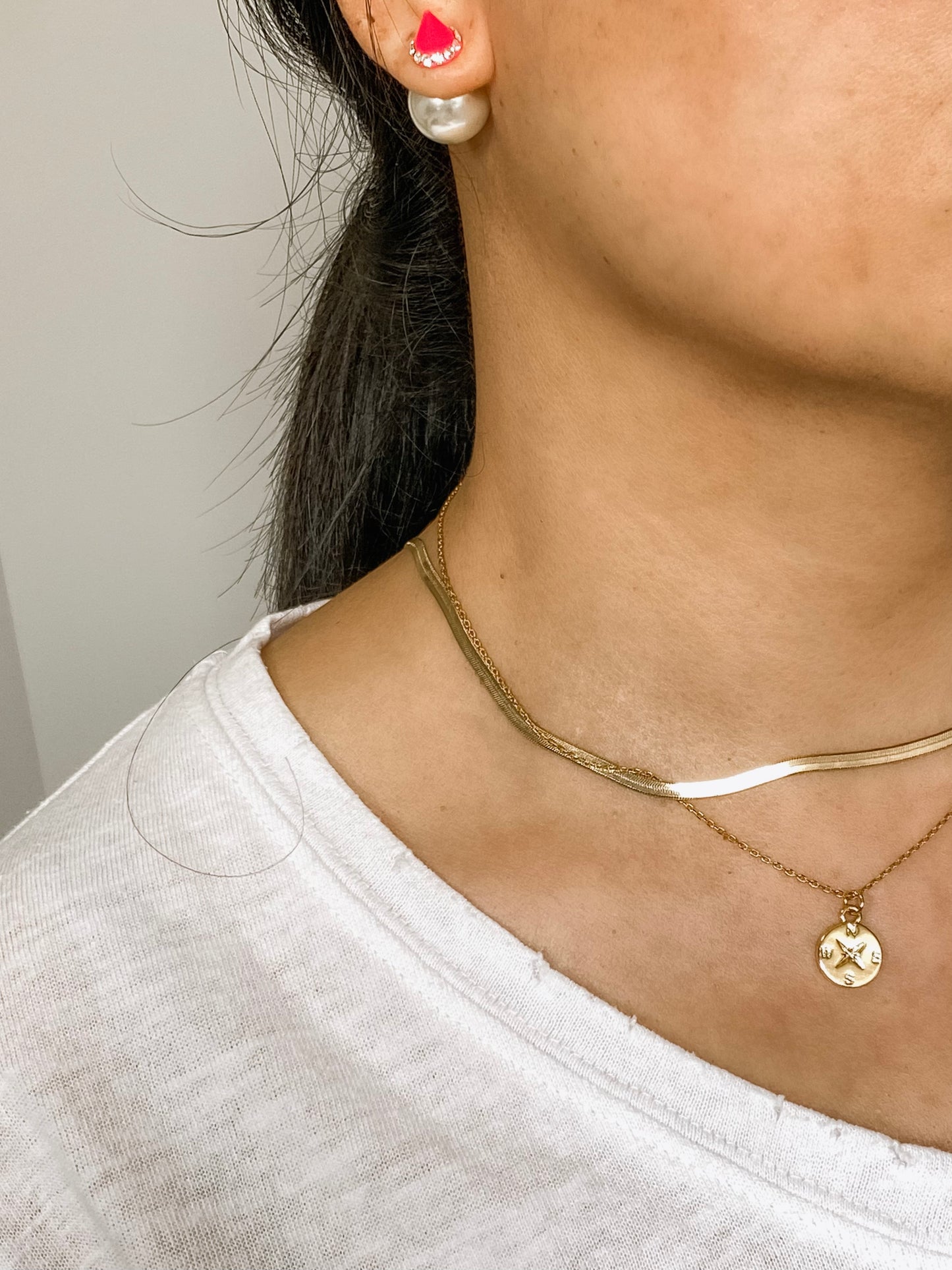 Herringbone Fluid Chain Necklace