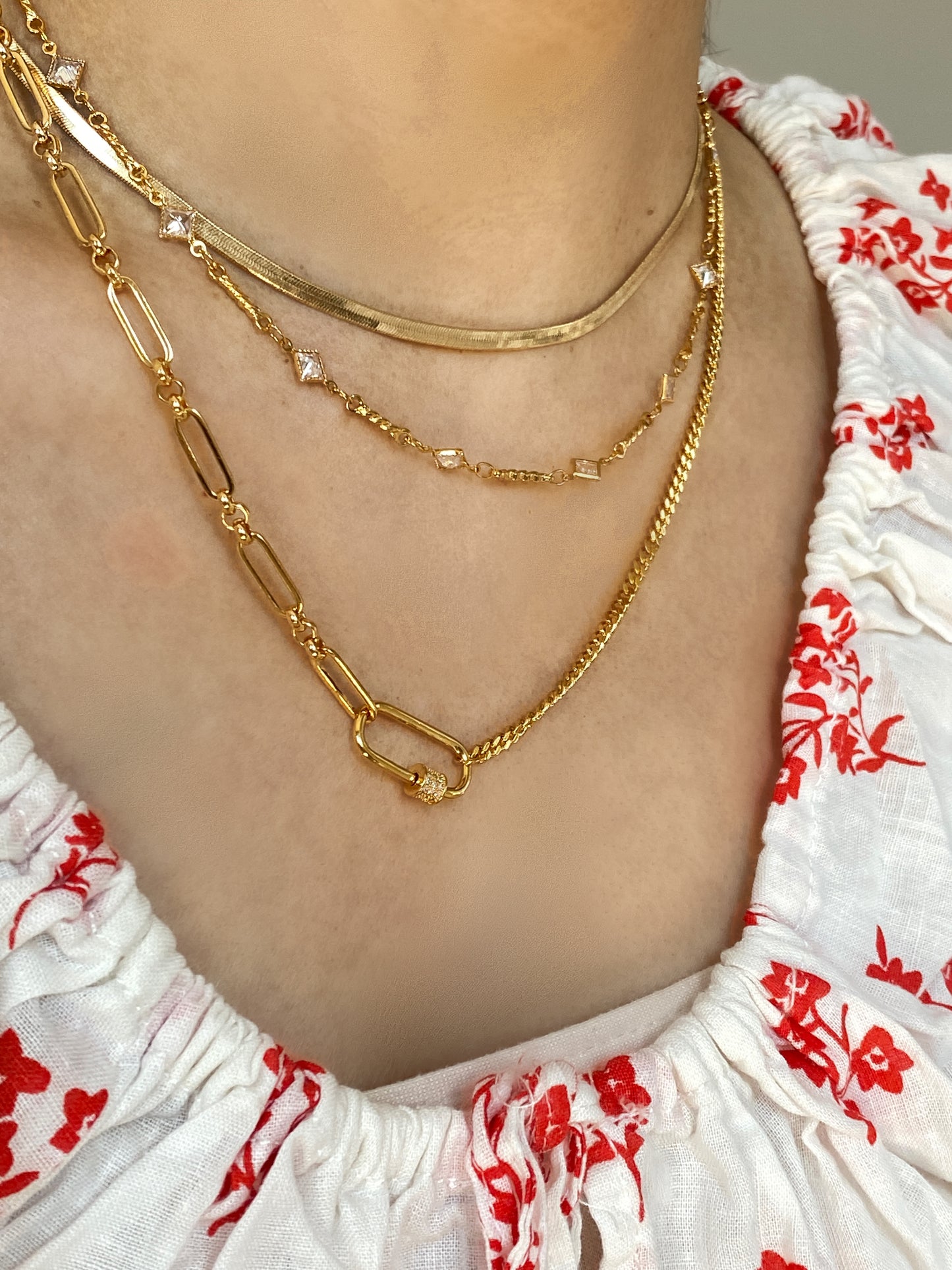 Herringbone Fluid Chain Necklace