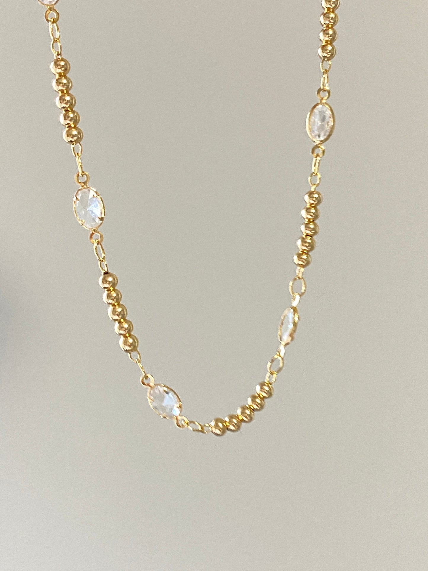 Beaded Zircon Necklace