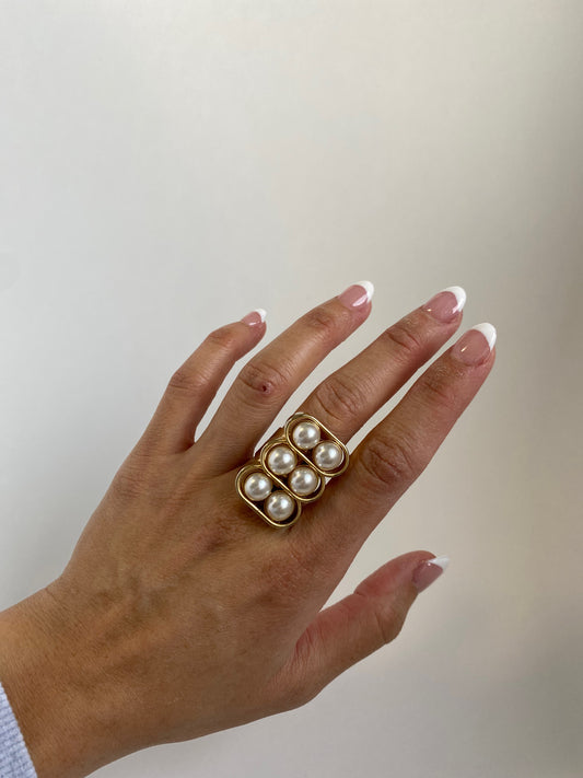 6 Pearls Ring - Gold