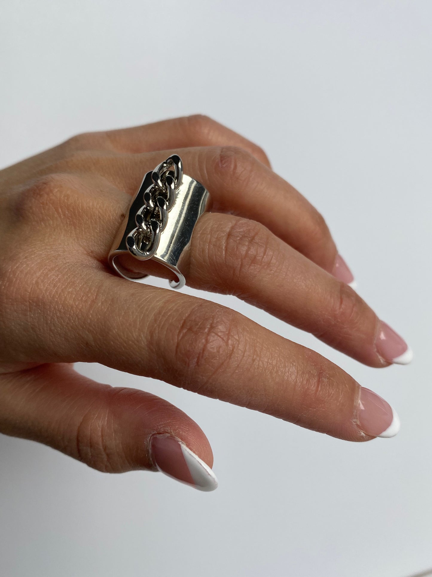 Chain coil Ring - Silver