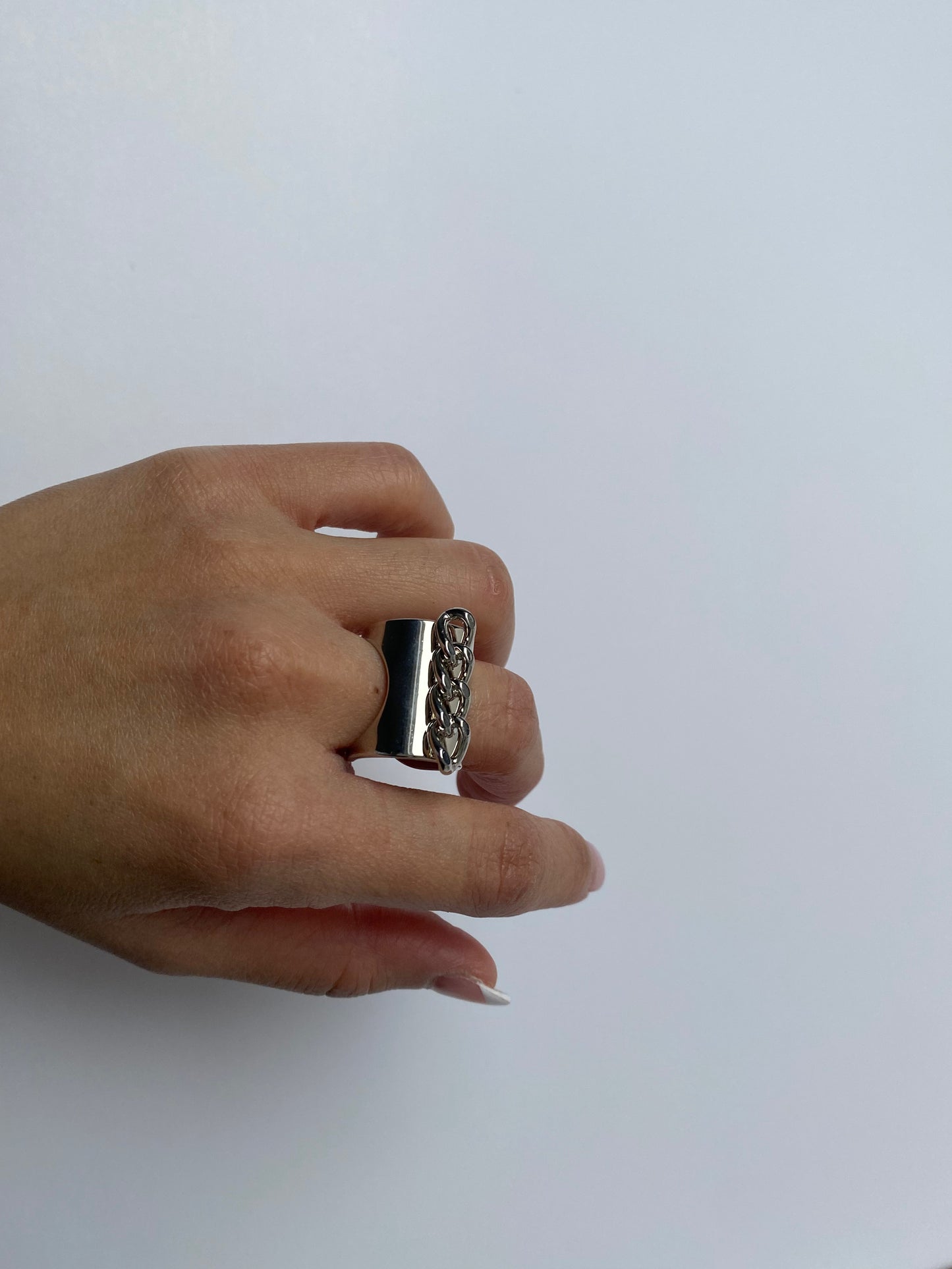 Chain coil Ring - Silver