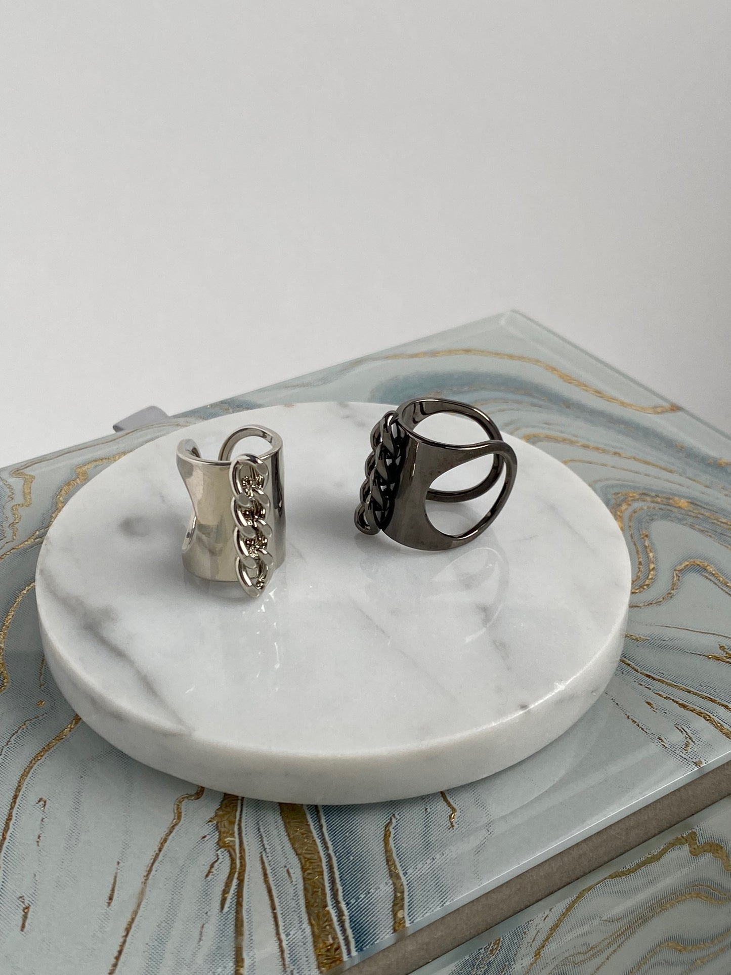 Chain coil Ring - Silver