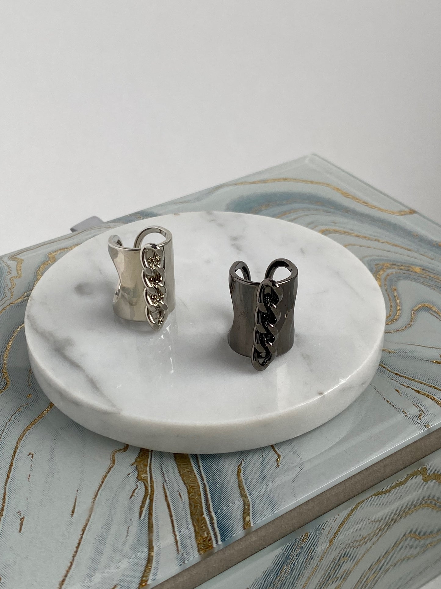 Chain coil Ring - Silver