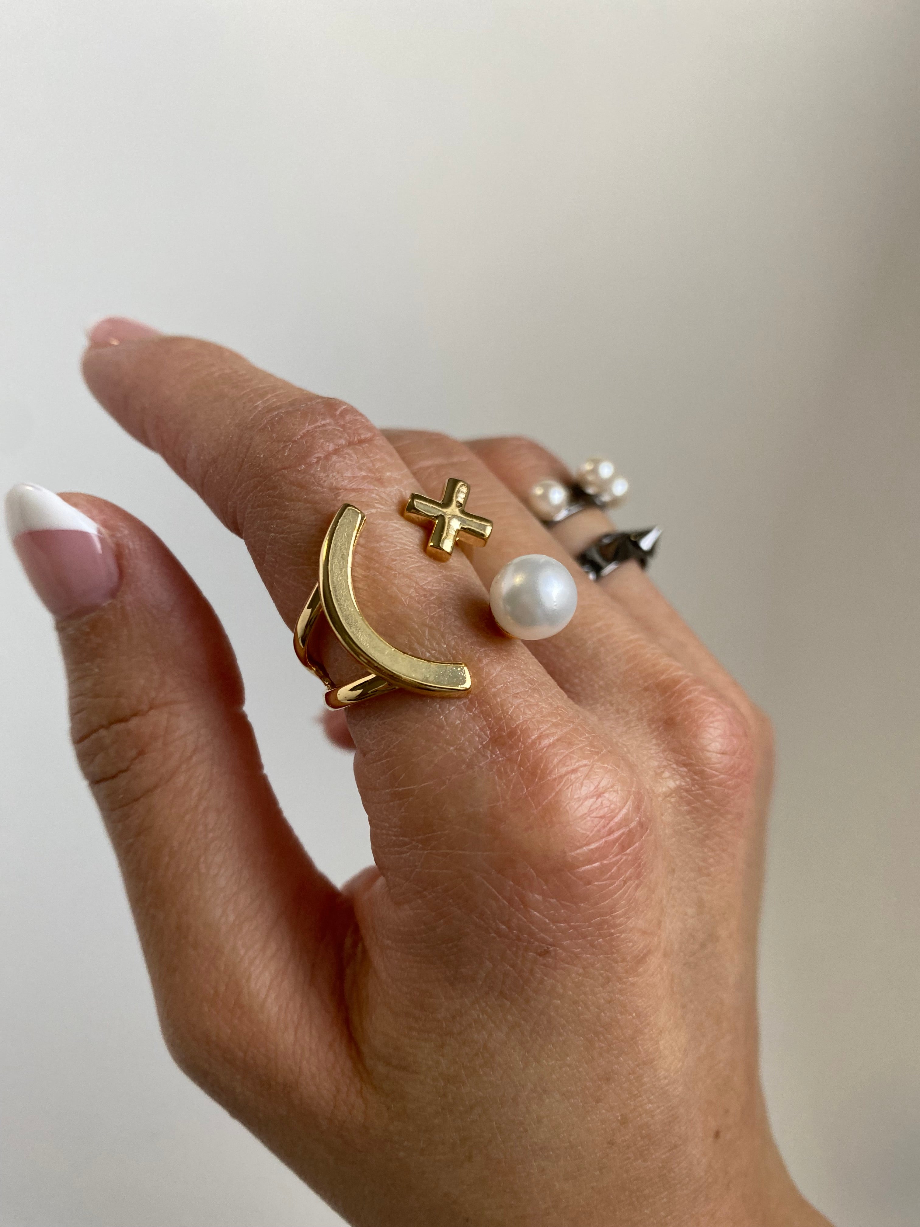 Happy Pearl Ring - Gold – Todayful Jewelry